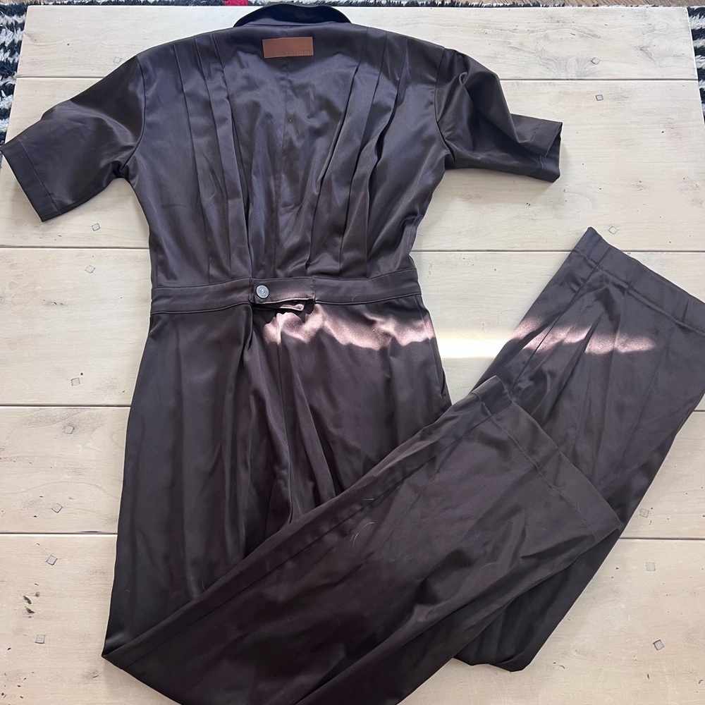Rivet Utility Chocolate Brown Jumpsuit - Picture 3 of 4